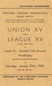 Representative rugby in World War Two